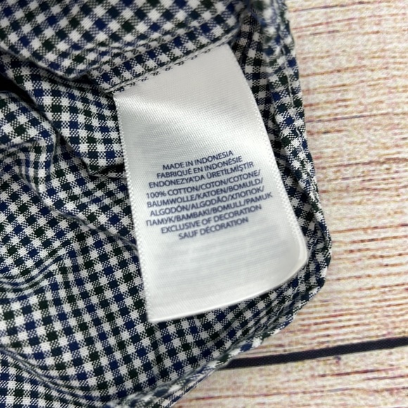Ralph Lauren Black and Blue Plaid Button Down Sz 4 - Picture 4 of 5